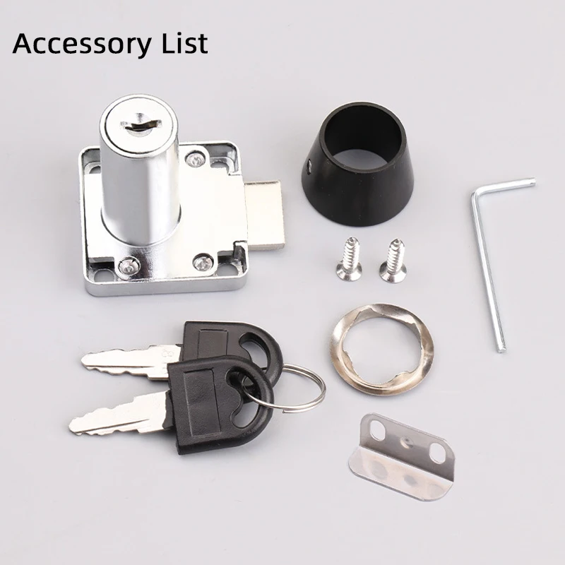 Drawer lock cabinet door lock with handle Universal desk concealed closet lock without opening Locking device for locker