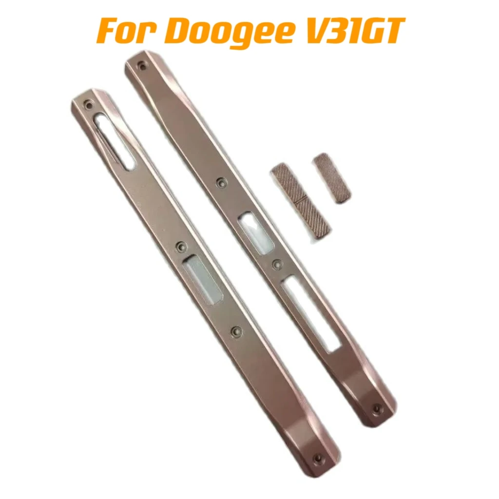 New For Doogee V31GT Cell Phone Side Metal Frame Front Housings Cover Case Parts Mid Bezel Chassis+Volume Custom Key Button