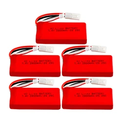 2S 7.4v 2800mAh 25C Lipo batteria per Feilun FT009 144001 RC barca auto pezzi di ricambio con EL-2P spina RC giocattoli caricabatteria Set