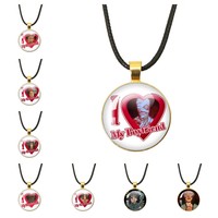 Horror Game Mouthwashing Anya Jimmy Leather Rope Necklace Handmade Jewelry Cabochon Pendant for Men Accessories Gifts