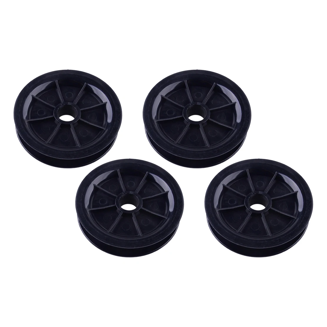 4pcs Hose Sheave Pulley 68804-25080-71 68855-25150-71 Fit for Toyota Forklift 02-6FD 02-6FG 40-6FG 42-6FG 6FD10 Black Plastic