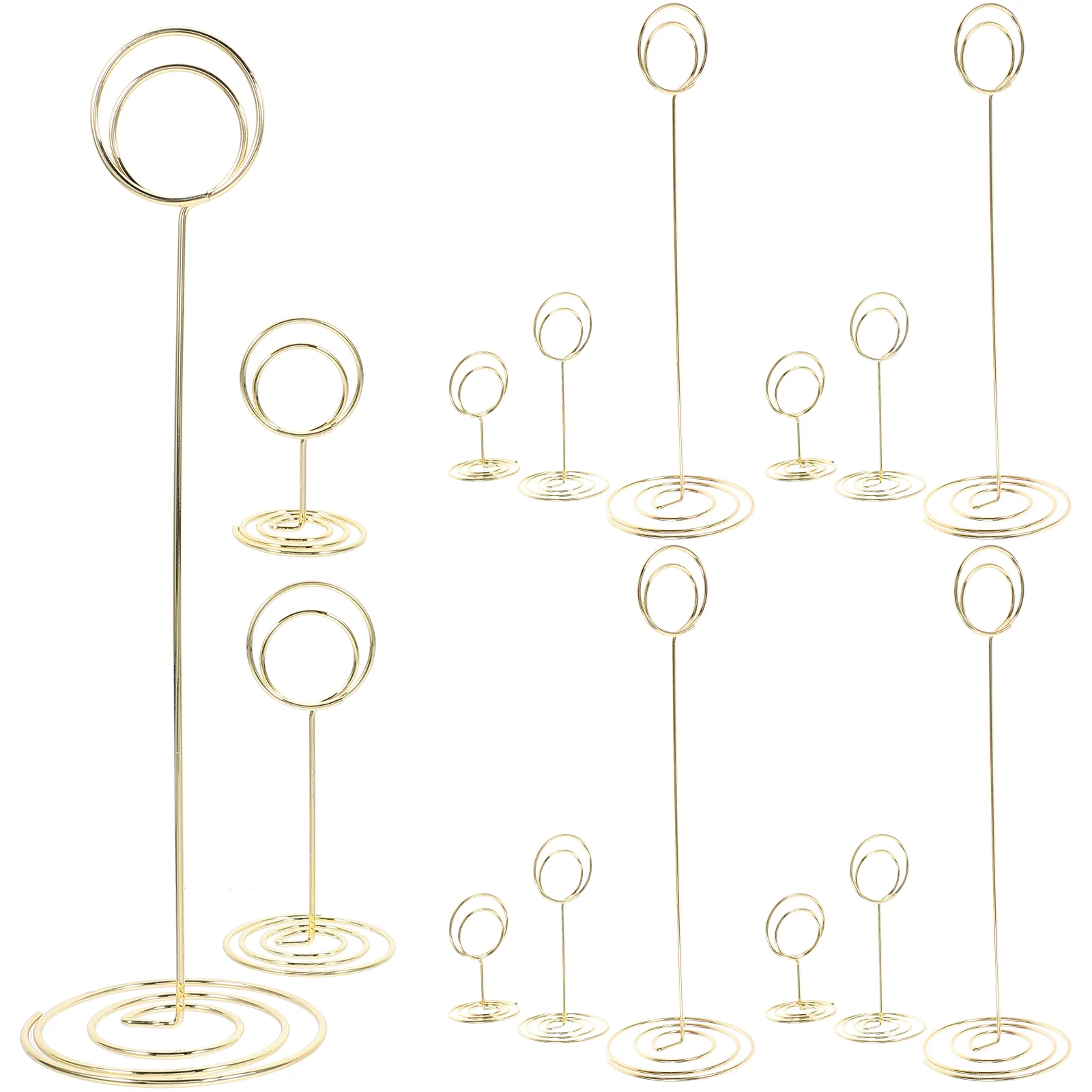 

15pcs Table Name Card Holder 2 3.35 inch 8.66 inch Steel Wire Photo Memo Clip Desk Number Stand Metal Card Holders Photo Display