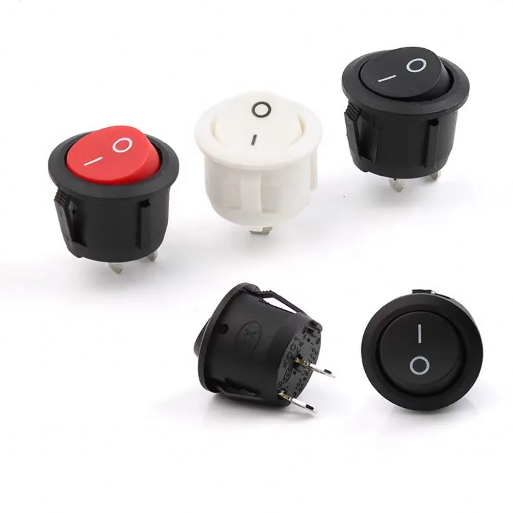 100 Stück EIN/AUS Runder Wippschalter LED-Beleuchtet Auto-Armaturenbrett Boot Van 12V KCD1 20MM 6A 250V / 10A 125V 2/3/4-PIN Schalter – Detail 5