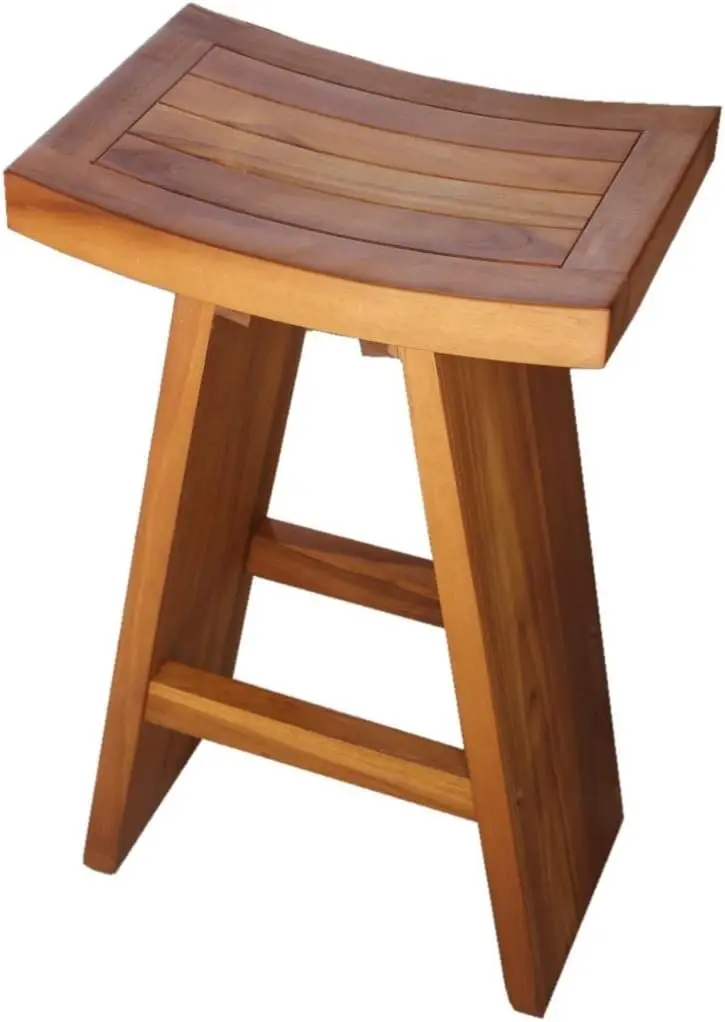 The Original 30"" Tall Asia Teak Bar Stool