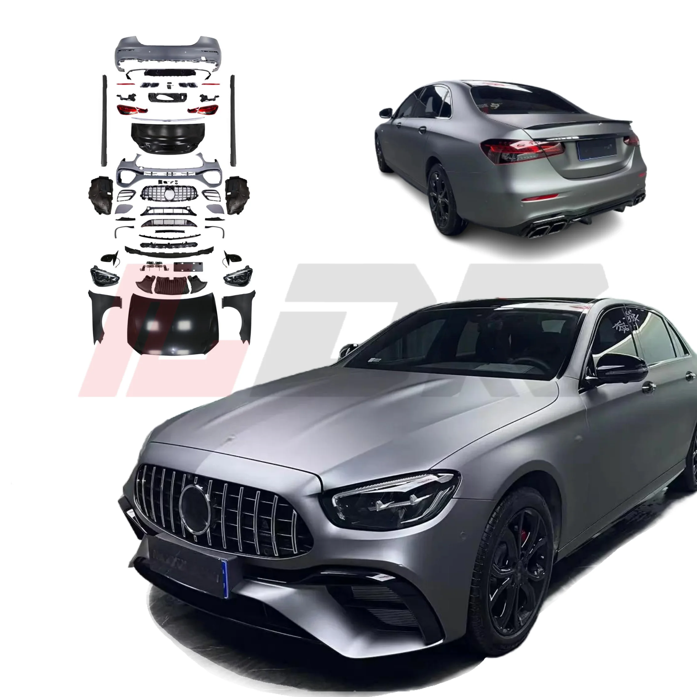 Bodykit for E-Class 2009-2016 W212 Facelift to W213 E63 2023 Style 1:1 Non-Cutting Upgrade Bumper Fender E200 E300