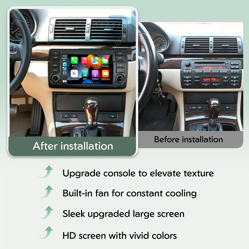 7 inch For BMW 3 Series E46 M3 318 320 325 330 335  1998-2006 GPS Navigation Android 16 Bluetooth DSP Stereo Accessories QLED