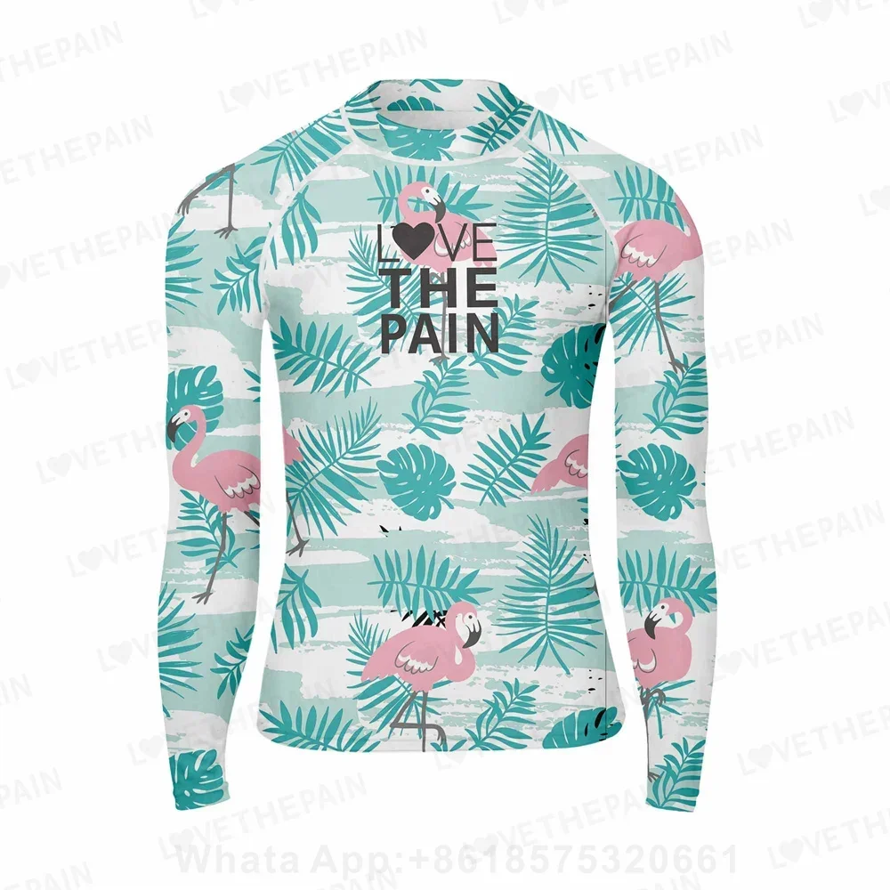 Men's Rash Guards Summer Long Sleeve Surfing Suit Diving Swimwear New Swimming T-shirt Swimsuit Beach UV Protection Surf Clothes