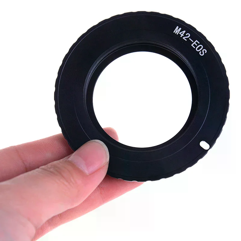 Aluminum M42 Screw Lens Adapter Ring for EOS EF Mount Compatible with AF III Confirm