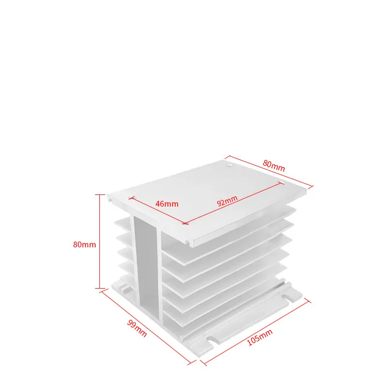 1pcs Radiator For Single Phase 10A 25A 40A 60A 80A 100A 120A  Aluminum Heat Sink SSR-10DA 25DA 40DA 1 Phase Solid State Relay