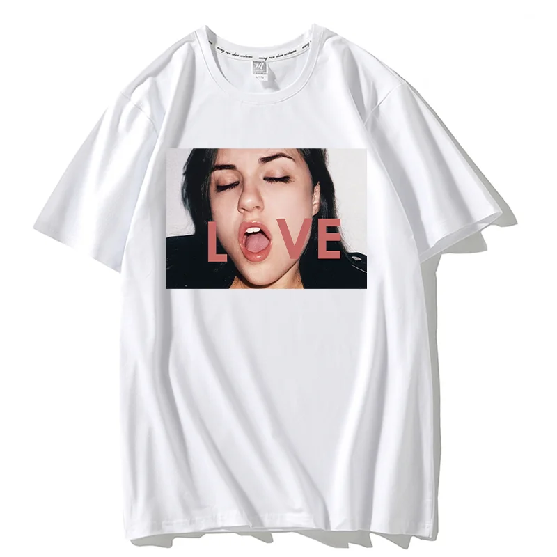 New Sasha Gray Love white T-shirt Mens Fashion Casual Tee Shirt Soft  Casual T Shirt Short Sleeves Tops Clothing Hip Hop