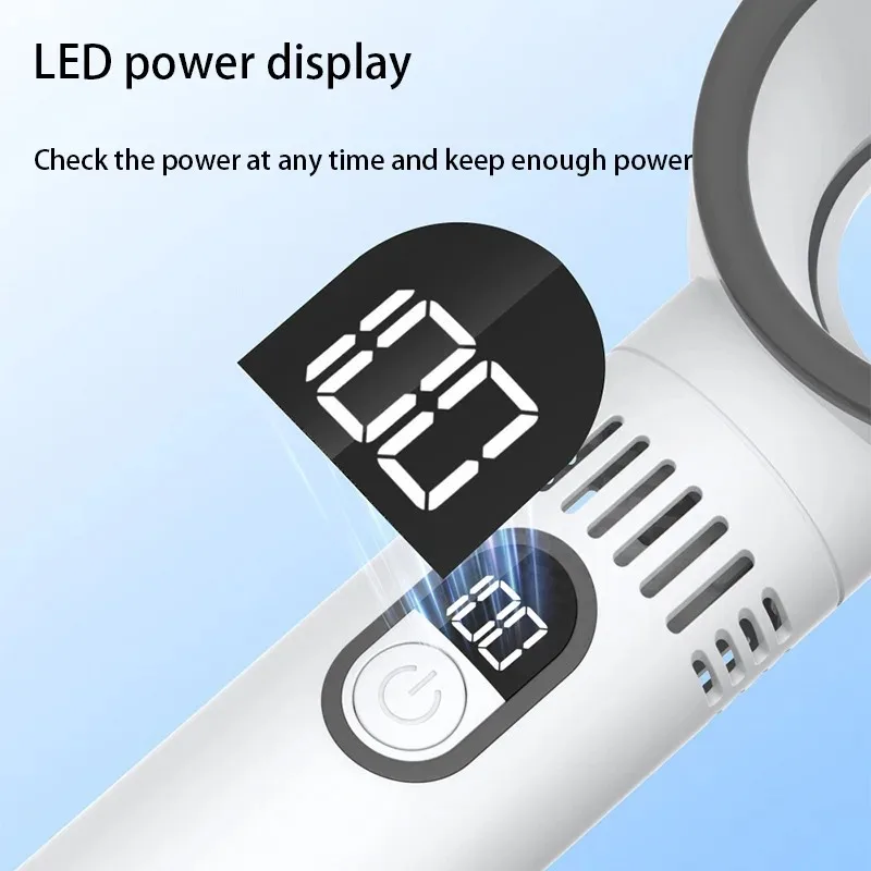 100 Level Bladeless Fan Intelligent Digital Display High-speed Bladeless Portable USB Charging High Wind Power Home 2026 New ﻿ image 3