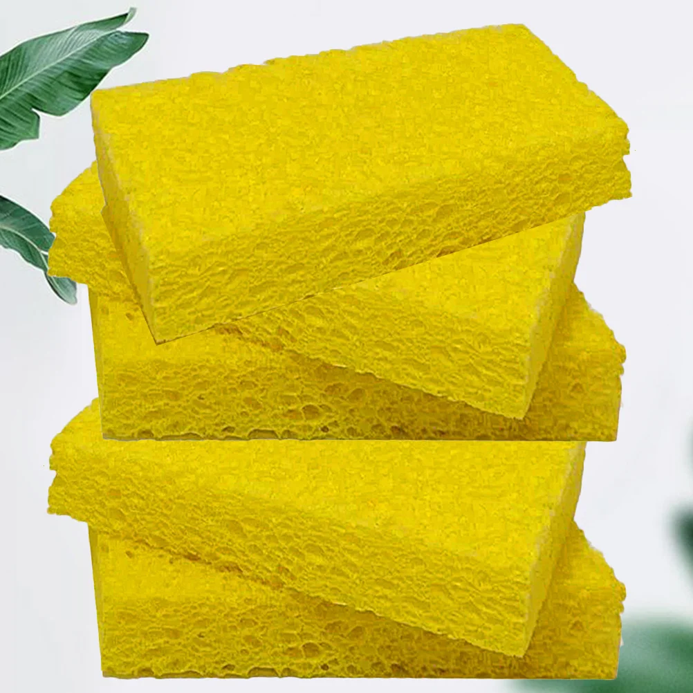 5Pcs Cellulose Sponge Dishwashing Cloth High Absorption Cleaning Cloth for Kitchenware Cookware Utensils Dish Washing Towel