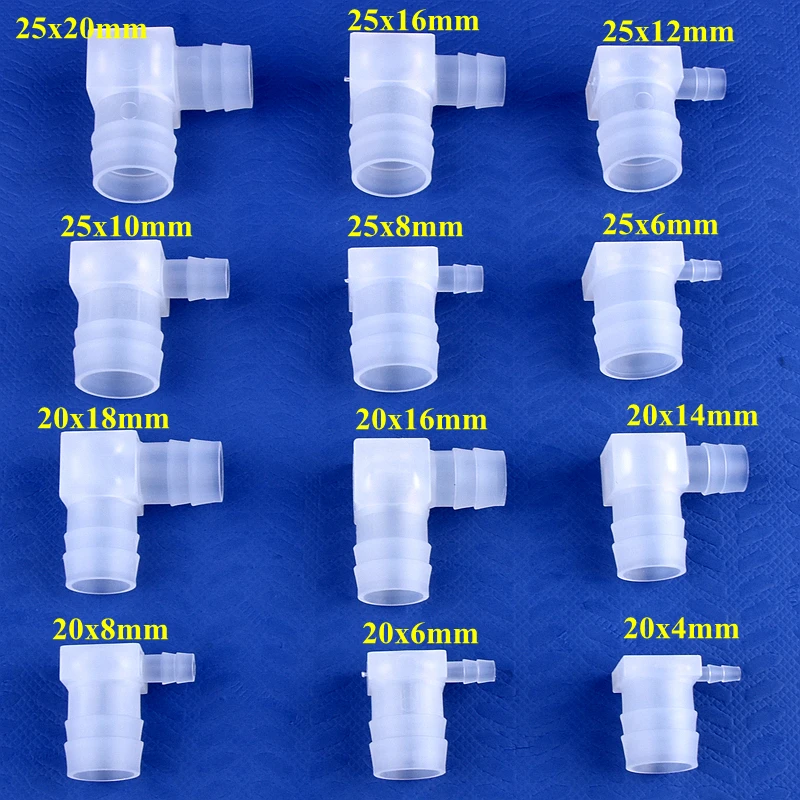 5~100 Pcs Reducing Elbow Pagoda Connectors Aquarium Fish Tank L-type Variable Diameter Joint Tank Air Pump Aerator Hose Adapters