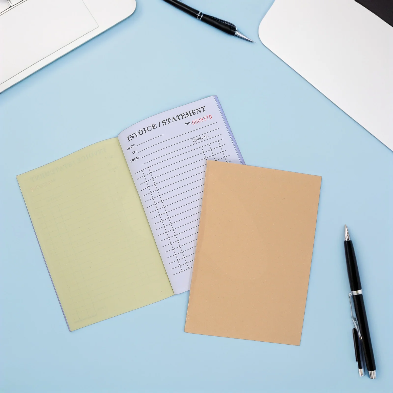 2 قطعة لوحة الفاتورة الورقية 8.25 "X 5.7" كتاب فاتورة الأعمال المكررة لأشكال طلب العمل المقاولين إيصالات تقديمة صغيرة