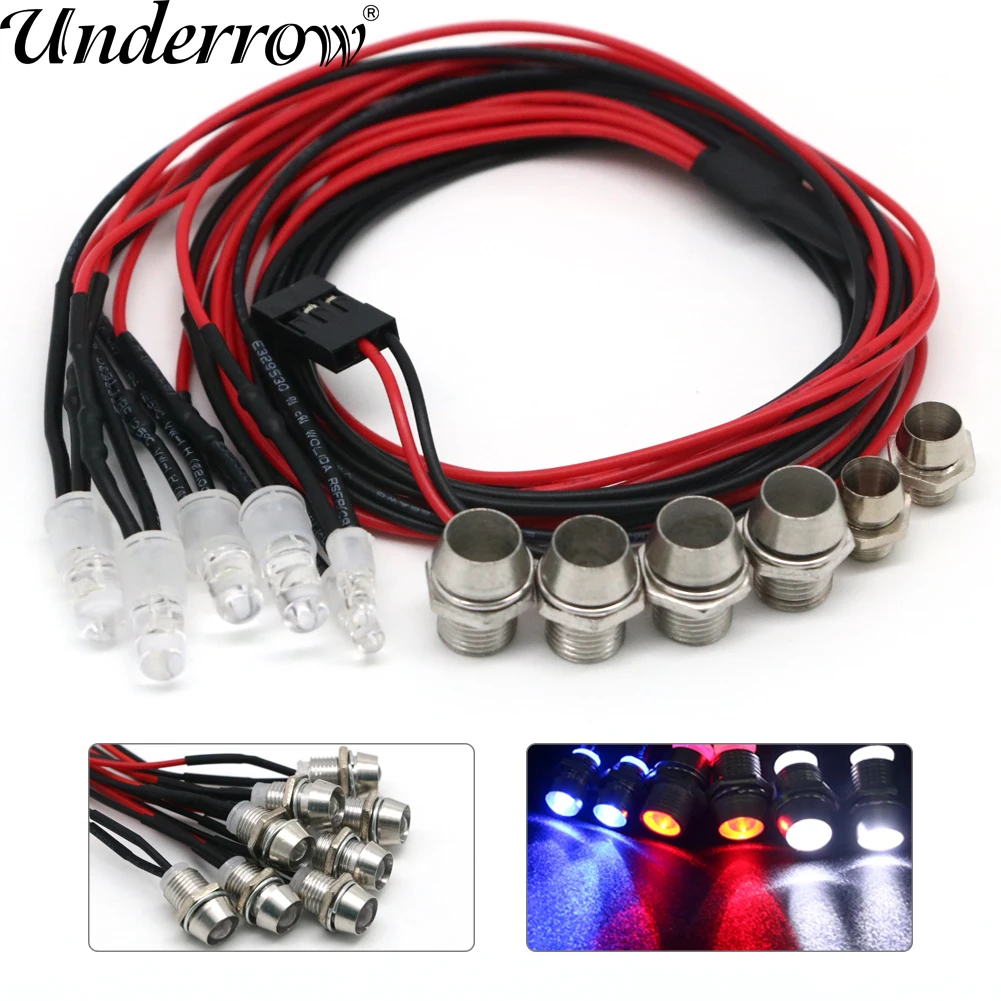 2 / 4 / 6 / 8 Lights Length 70cm RC LED Night Headlamps Headlights Super White LED Light for Model Drift Crawler Car For RC Car