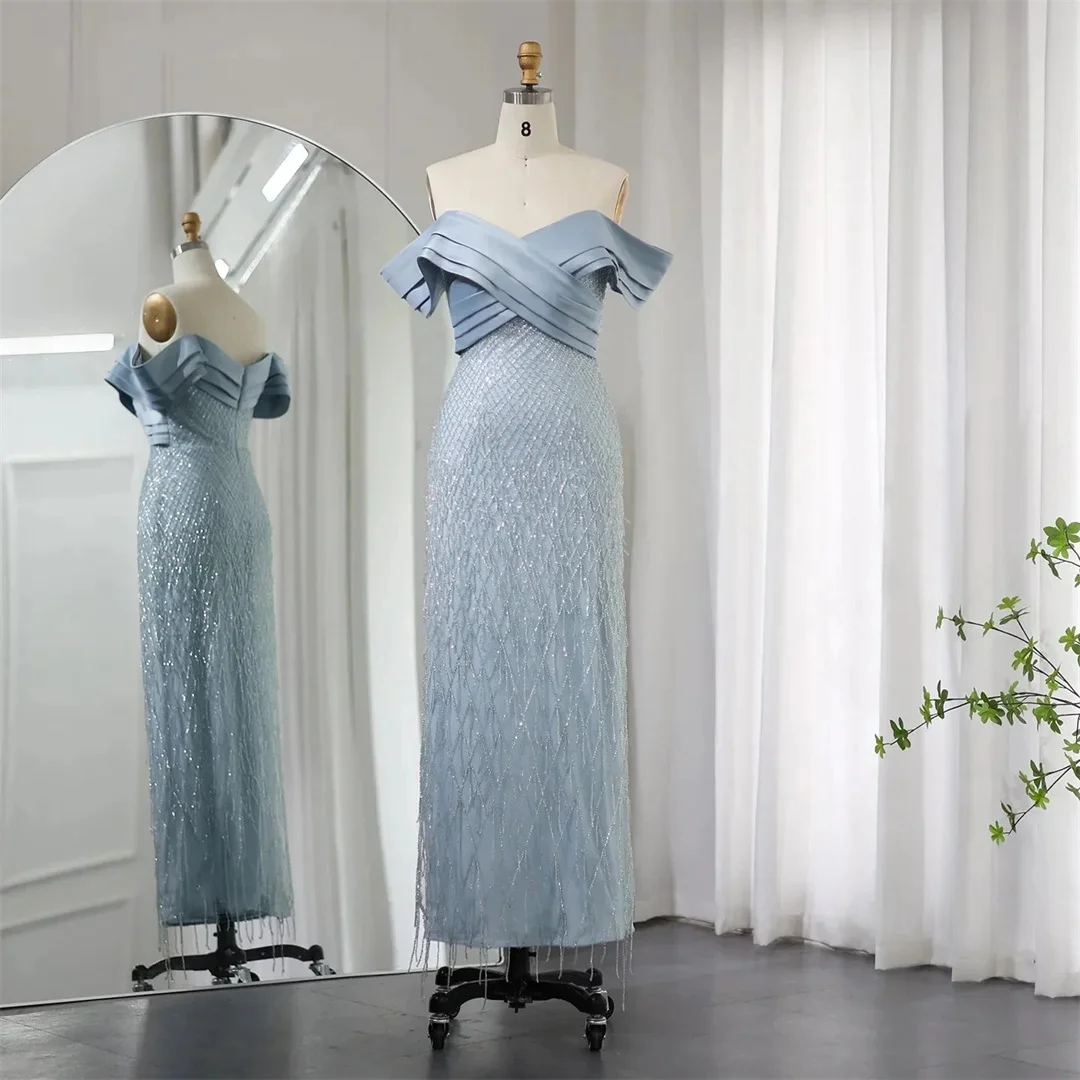 JDY Abito da sera da donna a sirena su misura con perline ricamate in pizzo Abito da sera da donna di lusso adatto per occasioni speciali