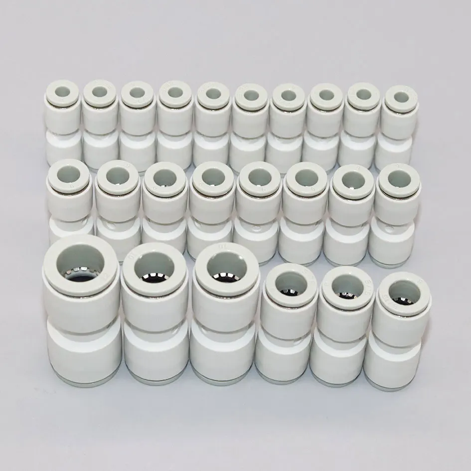 48PCS, straight-through quick-connect hose fittings, equal diameter KQ2H4-6-8-10-12, push-in type pipe plugs PP4-6-8-10-12