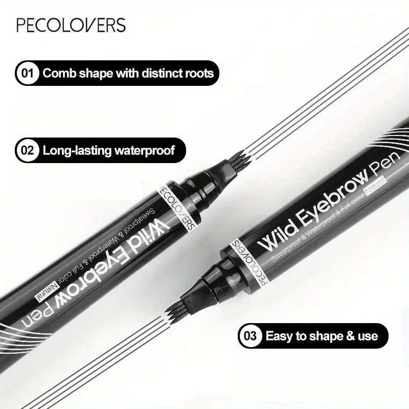 5 kleuren Donkerbruin 4 Punt Vloeibare Wenkbrauwpotlood Microblading Waterdicht Wenkbrauwpotlood Tattoo Wenkbrauw Pen Make-Up 1 ST