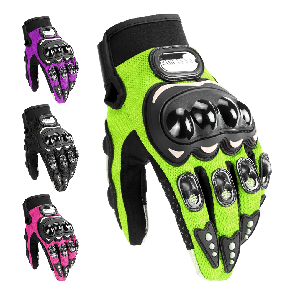 Men Motorbike Glove Motorcycle Breathable Full Finger Gloves Women Motocross Motorbike Breath Mesh Touch Screen Racing Glove