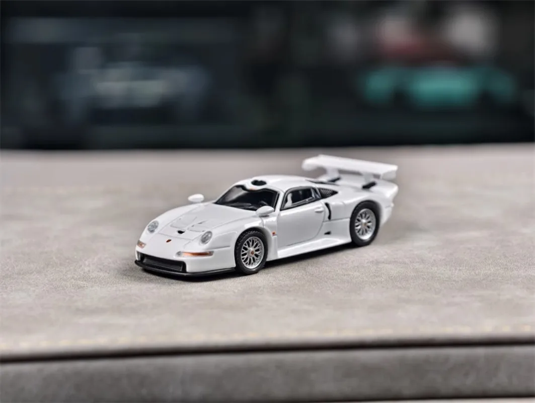 Spark Diecast in scala 1/64 Porsche modello di auto in lega Porsche 911 GT1 EVO Veicoli da gioco Giocattoli per ragazzi Scatola originale