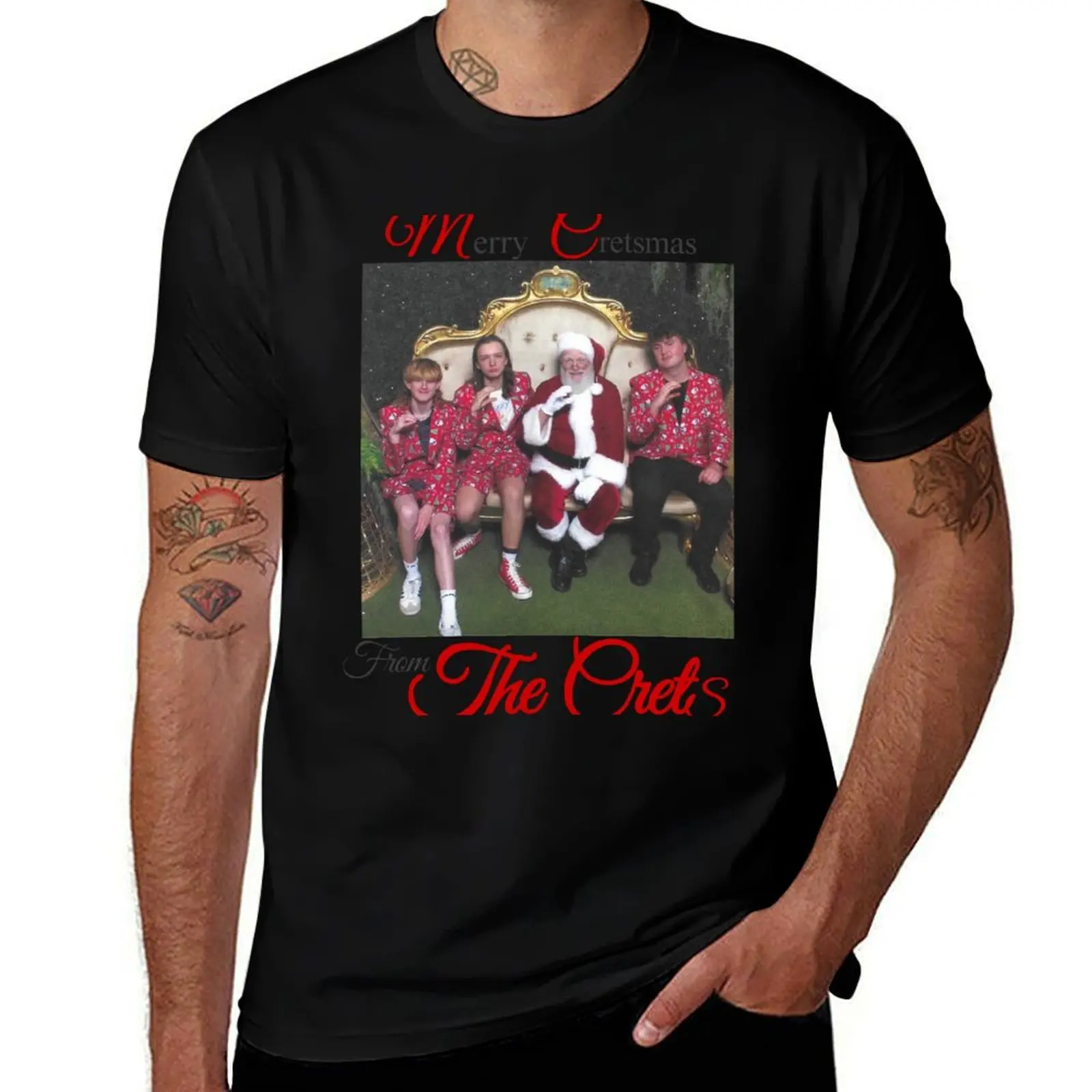 

The Crets Santa Photo - Merry Cretsmas From The Crets T-Shirt T-shirts man blanks anime clothes mens vintage t shirts