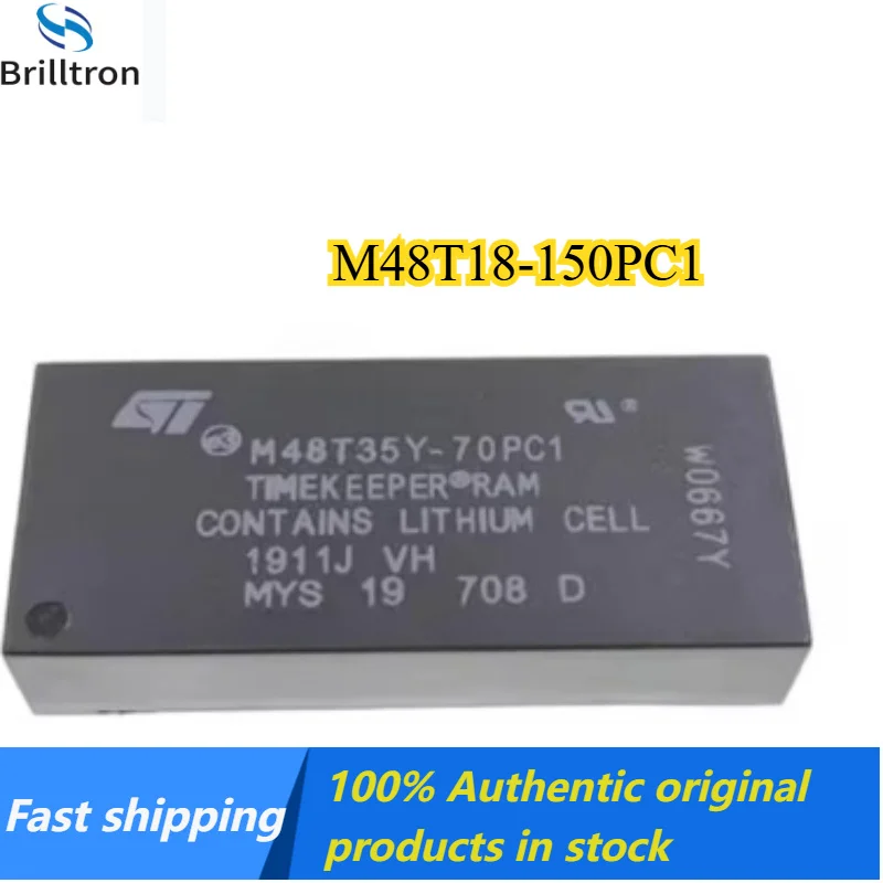 

1/2PCS 100% original New M48T18-150PC1 M48T18-150 M48T18 IC DIP28 Chipset