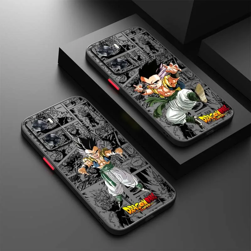 

Cartoon Dragon Ball Gotenks For OPPO Find X3 X5 Lite Pro A98 A94 A93 A78 A79 A76 A58 A57 5G Frosted Translucent Phone Case