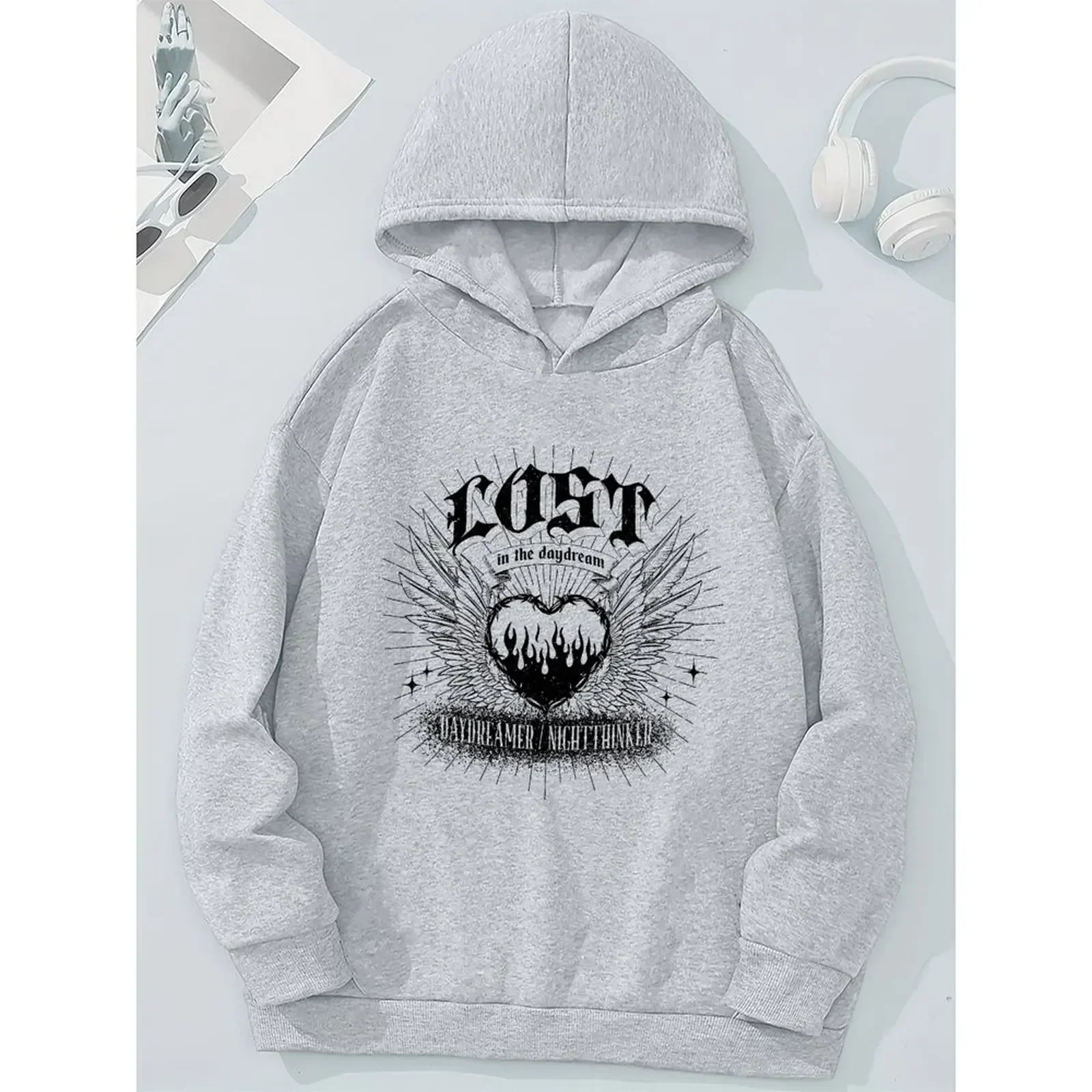 Women Sweatshirts Pullover Hoodies Winter Casual Printed Comfortable Fabric Long Sleeve Sweater Winter Woman Clothes 2025