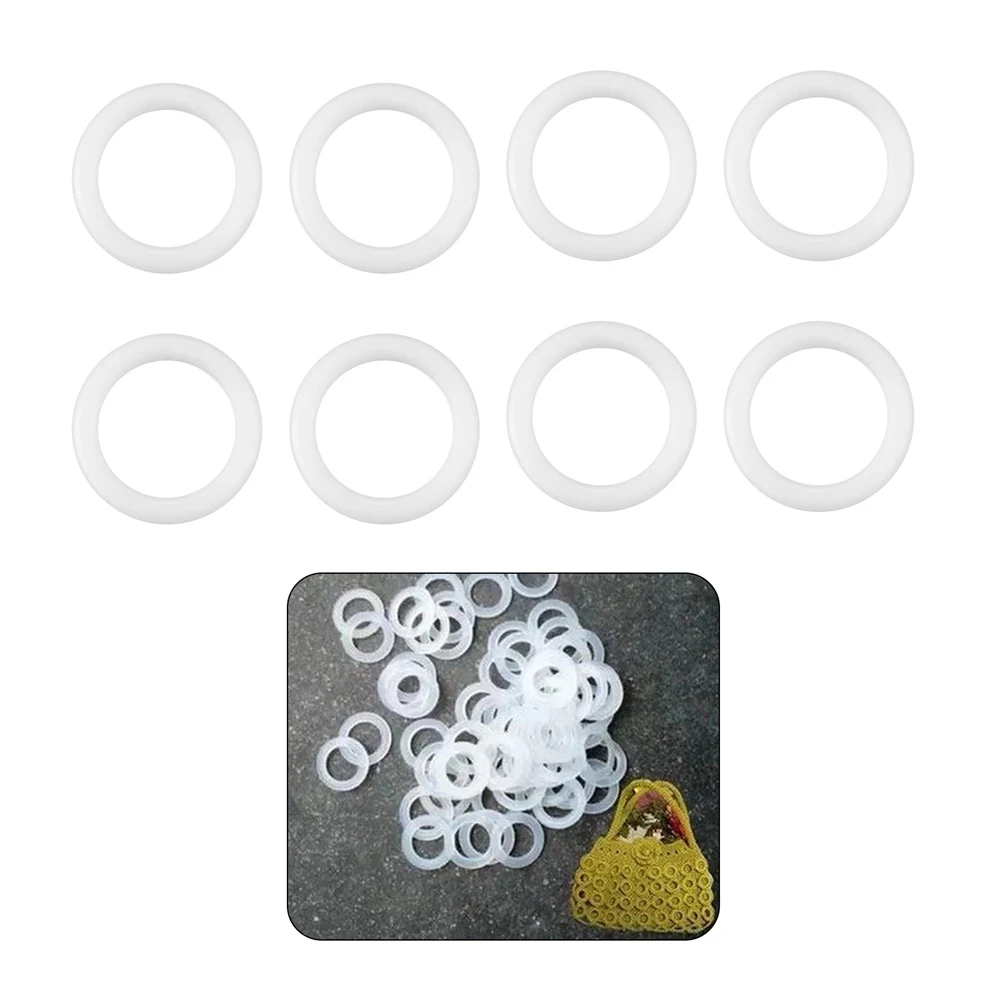 5/15/20/30pcs Crochet Rings DIY Crochet Circle Hook Plastic Tool 12.7mm/16mm/19mm/22.2mm/25mm/28mm/38mm/50mm Hand-woven Bag Seat