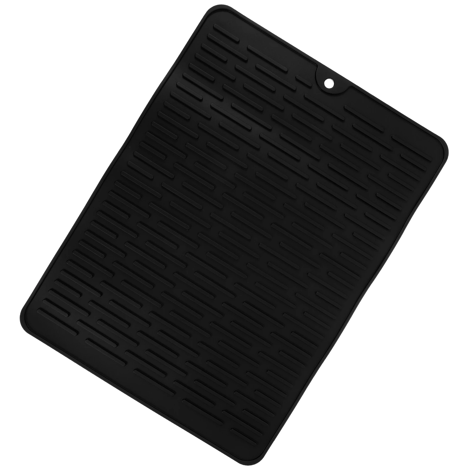 

Silicone Drying Mat 40x30cm Black Large Size Heat Resistant Kitchen Sink Draining Dish Holder Water Catcher Bowl Rack