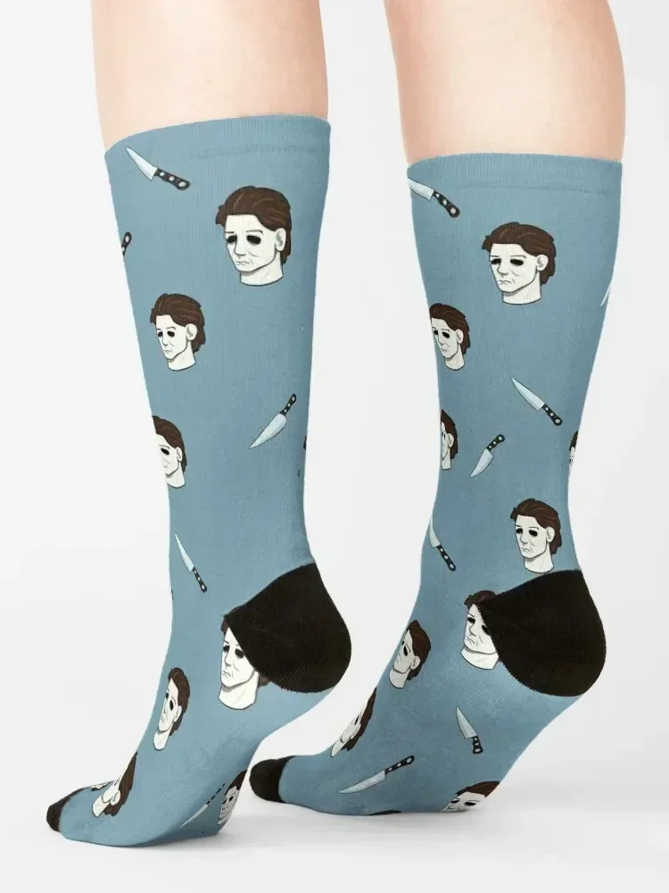 Halloween Killer Socks ฟุตบอลกันลื่น Novelties พิมพ์ถุงเท้าเด็กเด็กผู้หญิง