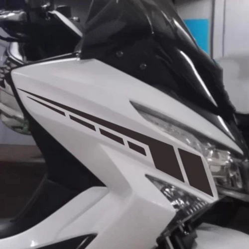 Imagen 2 del producto Peine para guardabarros delantero de motocicleta, pegatinas universales, cuerpo de Motor, calcomanía reflectante impermeable para Yamaha R1 R3 Mt07 Mt09