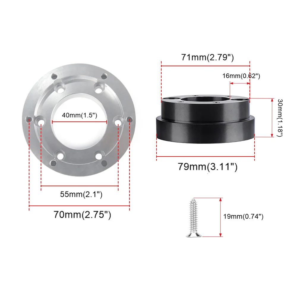 Aluminum For Logitech G29 G920 G923 13/14inch Steering Wheel Adapter Plate 70mm PCD Racing car game Modification