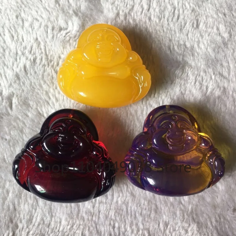 Honey Wax Maitreya Buddha Pendant Floating Water Fluorescent Big Belly Buddha Honey Wax Pendant Couple Style