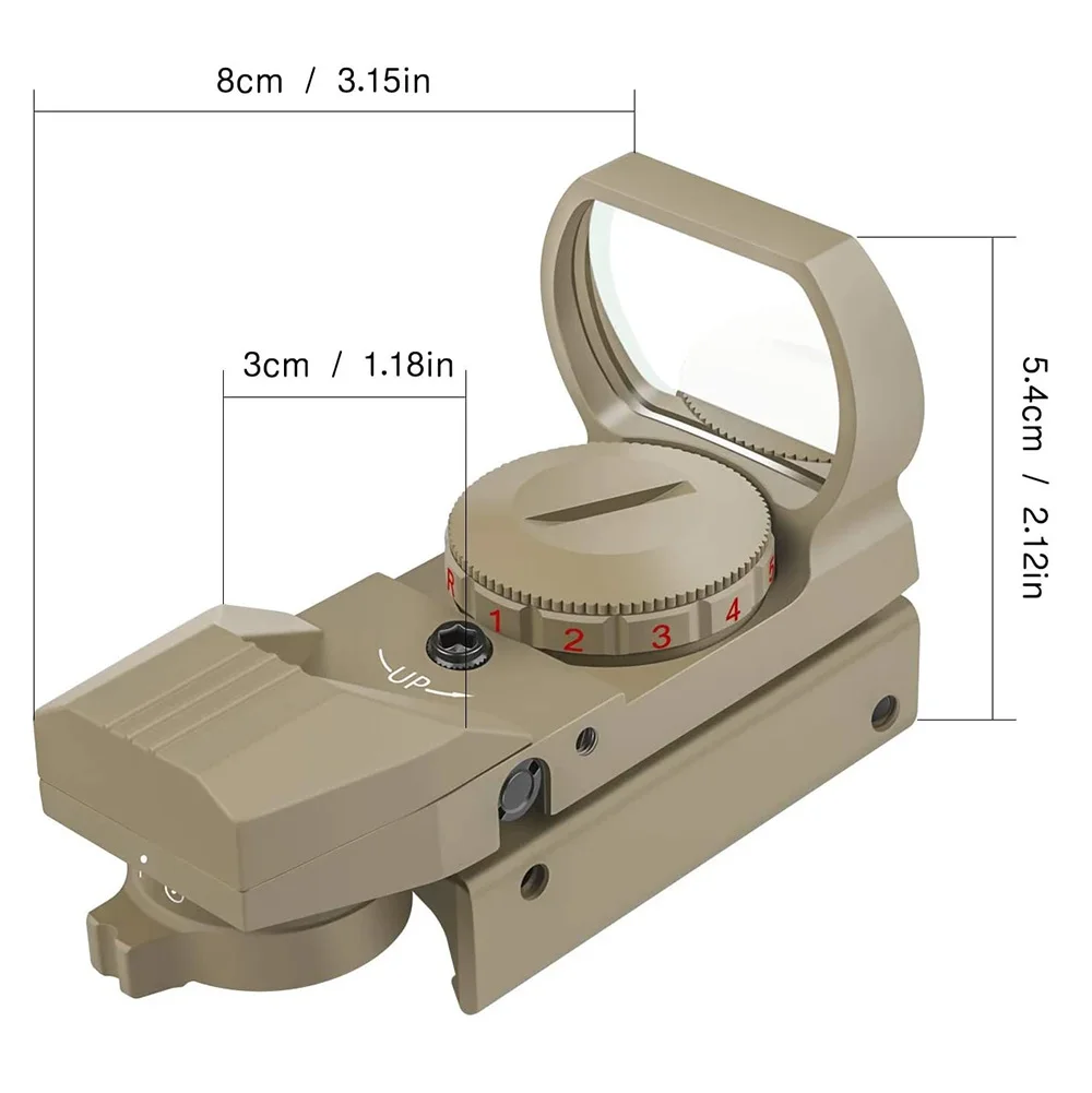 DulRiflescope-Lunette de chasse optique rouge et vert, viseur à points projetés, lunette de réemploi quotidienne, visée Collidonor pour rail de 11mm et 20mm, lex 4