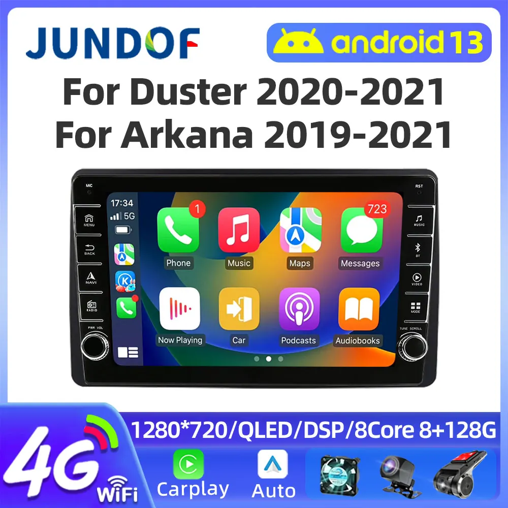 

For Renault Duster HM 2 II 2020 - 2023 Arkana 1 I 2019 - 2023 Car Radio Multimedia Video Player GPS Android 13 No 2din 2 din dvd