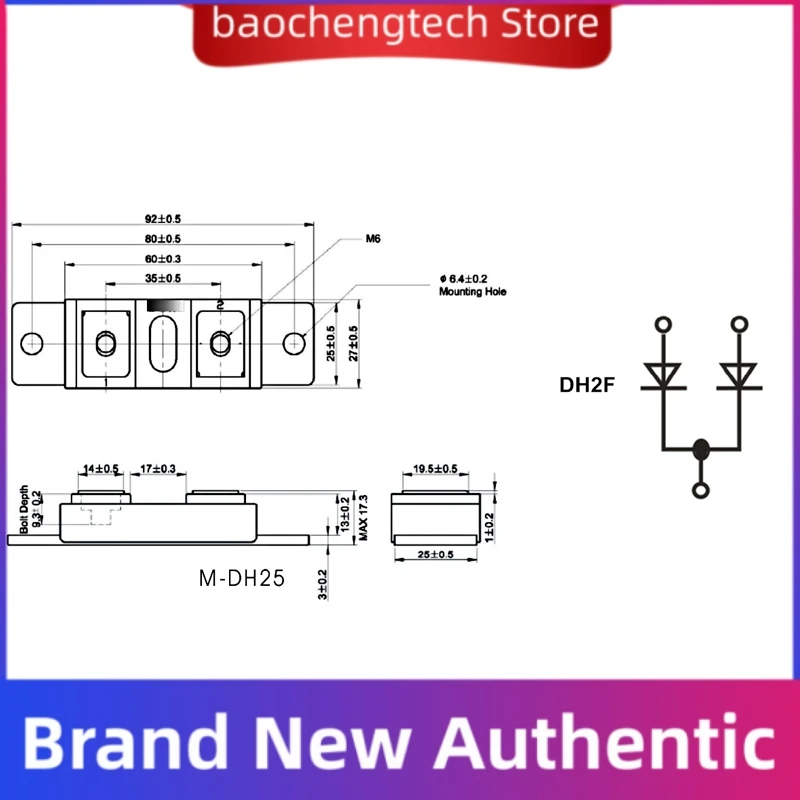 DH2F100N4S DH2F150N4S DH2F200N4S Fast recovery diode MPJC2CA100U40 MPJC2CA150U40 MPJC2CA200U40 Terminals Diode  Rectifier Module