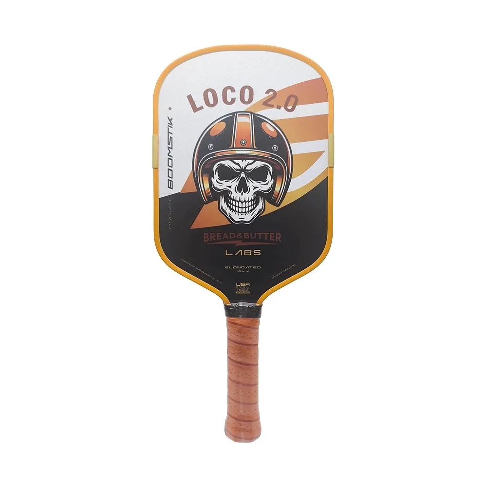 LOCO Bread&Butter Labs SLK Boomstik T700 Carbon Fiber Pickleball Paddle 16MM Hot Press Molding Coarse Matte USAPA Approved