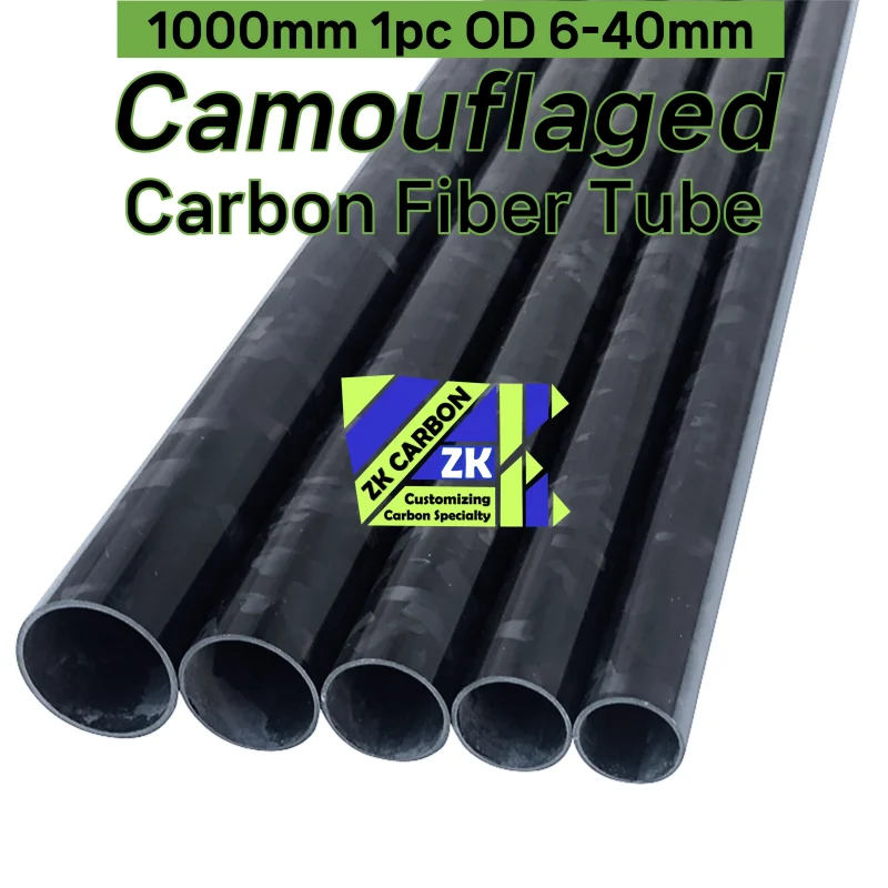 1pcs/lot 1000mm Glossy Forged Carbon Fiber Tube for RC Drone Parts OD 10mm 12mm 14mm 16mm 18mm 20mm 22m 25mm 30mm 3K Material