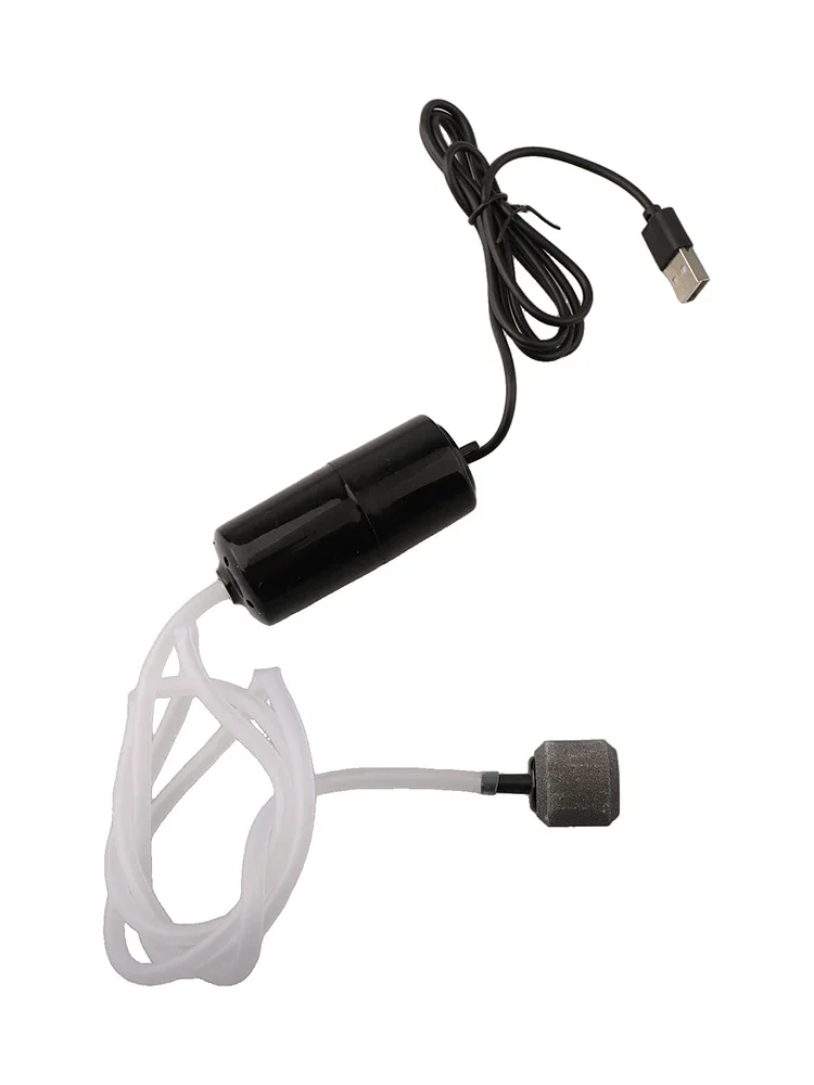 Indoor Aquarium 1m Black Aquarium Oxygen Pump Oxygen Supply For Seafood Transportation Fishbowl Oxygen Supply 5V 1A Power Supply
