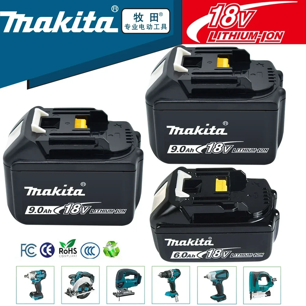 

Makita 18V Battery 6AH 9AHLi-ion Replacement LXT BL1860BBL1850 BL1860BL1830 DHP482RFX9 BL1815 LXT400 for Cordless Drills