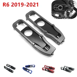 For Yamaha YZF R6 YZF-R6 2019 2020 2021 Motorcycle Accessories Chain Adjuster Tensioner Cover Rear Wheel Axle Blocks R6 YZF-R6