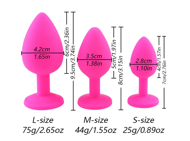 Silicone Butt Plug Anal Plug Unisex Sex 3 Different Size Adult Toys For Men/Women Masturbator Butt Plug Trainer For Couples Shop