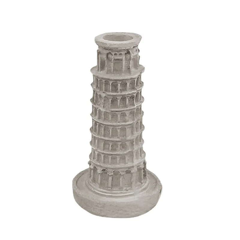 Leaning Tower of Pisa Silicone Mould Vintage Colosseum Concrete Crafts Mold Gypsum Cement Candle Travel Crafts Clay Mold