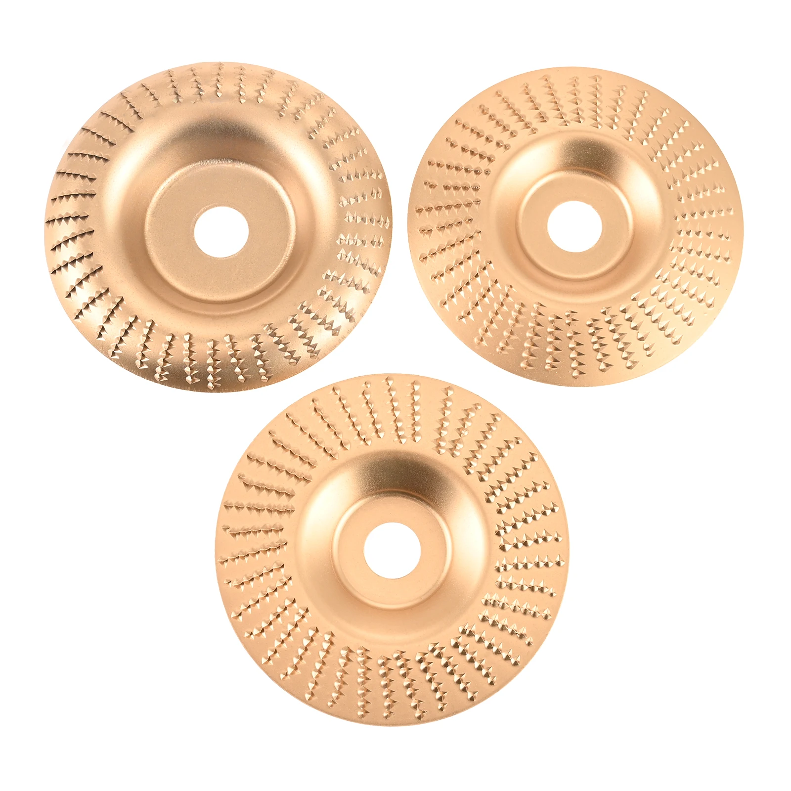 3pcs 100mm Woodworking Carving Wheel Polishing Wheel Versatile Sanding Disc Wood Shaping Tool Abrasive Disc 16mm Inner Diameter