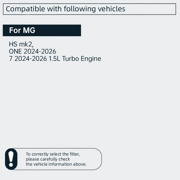 For MG HS mk2, MG ONE, MG 7 2024-2026 1.5L Turbo Engine 11099841 11018703 C00518694 CUK24054 TOC9586P THREEON Cahin Air Filter