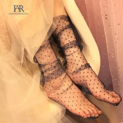 Woman Socks Summer Cute Lolita Socks Ladies Sexy Lace JK Sock Fashion Loose Breathable Fishnet Stockings Princess Tulle Socks