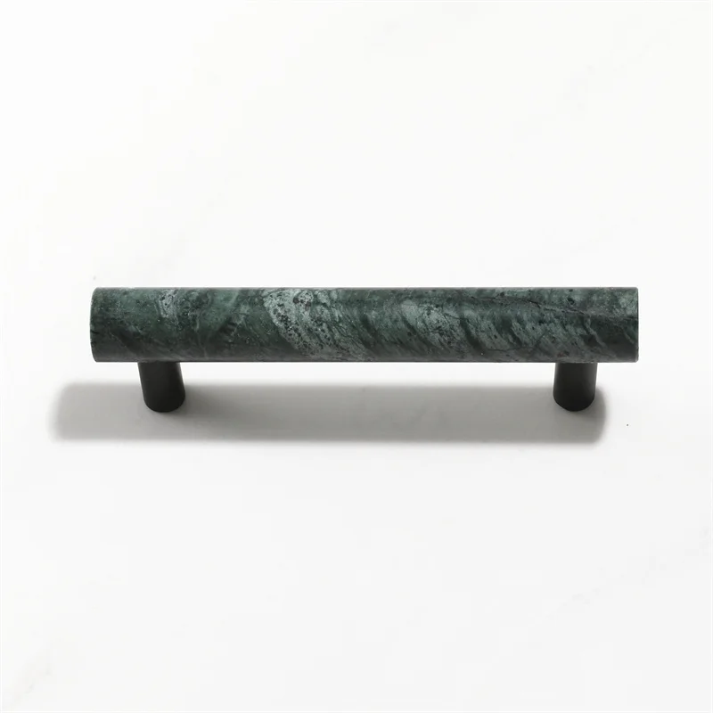 Nature Marble Cylindrical Furniture Handle Drawer Knob Brass Cabinet Door Handles For Kitchen Wine Wardrobe Cupboard Pulls Diy