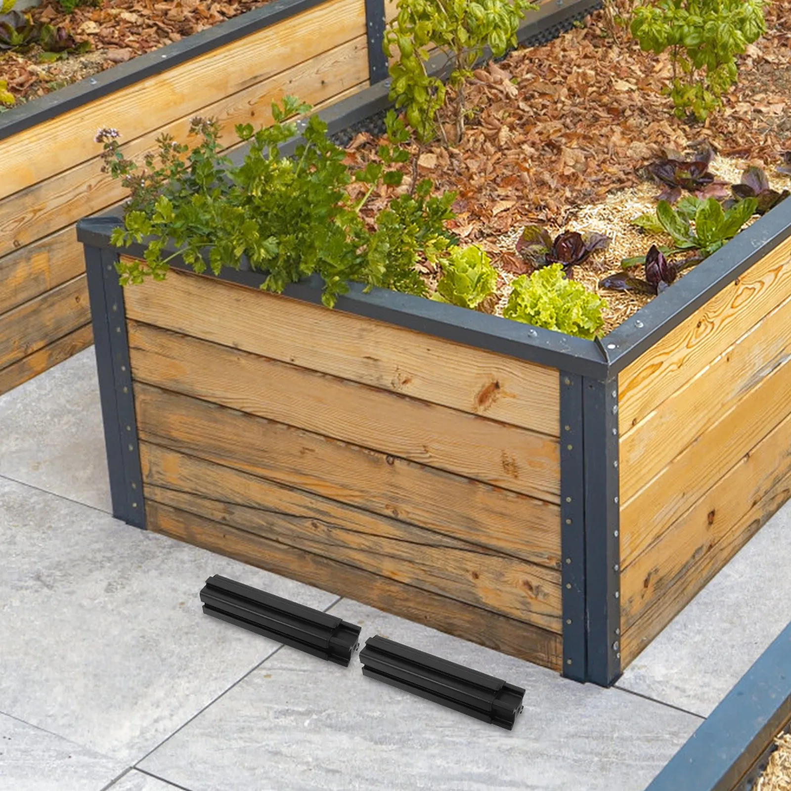 4 PCS Anti‑rust Planter Legs Planting Box Column Parts Durable Outdoor DIY Raised Accessories for Garden Backyard Vegetable Beds