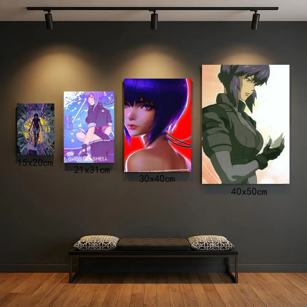 anime G-Ghost in the Shell-L Poster Peel and Stick Wall Art for Cafe Office Bar and Home Decoration